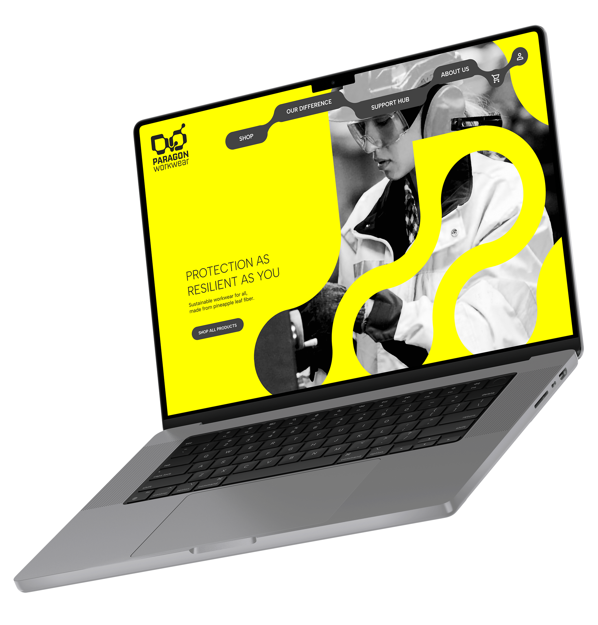 Mockup of Paragon's desktop website on a Macbook.